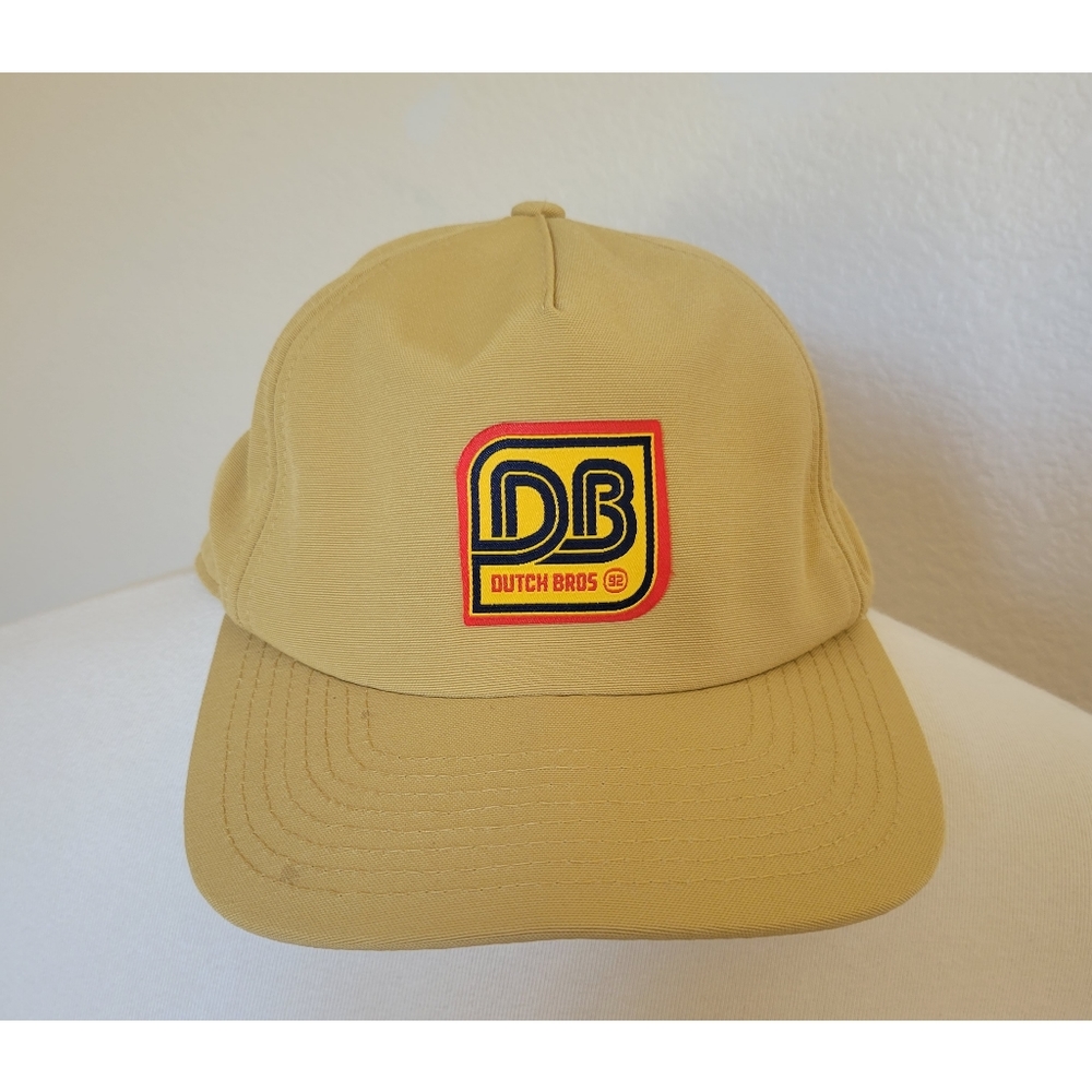 Mens Dutch Bros snapback in tan color